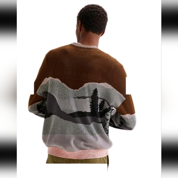 Urban Outfitters Unisex Landscape Crewneck Sweater L - Picture 2 of 9
